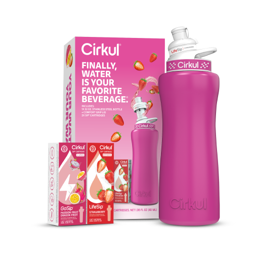32oz. Hot Pink Stainless Steel Bottle Starter Kit - Fresh Choice