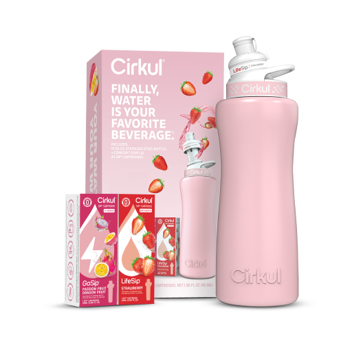32oz. Blush Pink Stainless Steel Bottle Starter Kit - Daily Pick