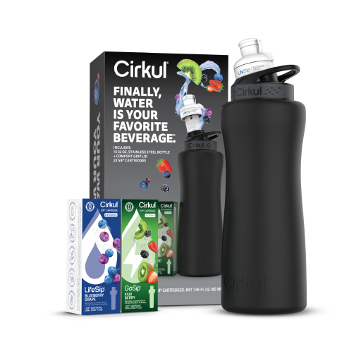 32oz. Matte Black Stainless Steel Bottle Starter Kit - Easy Pack